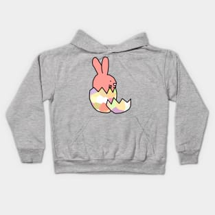 Cute Rose Bunny Rabbit Hatching from Egg Kids Hoodie